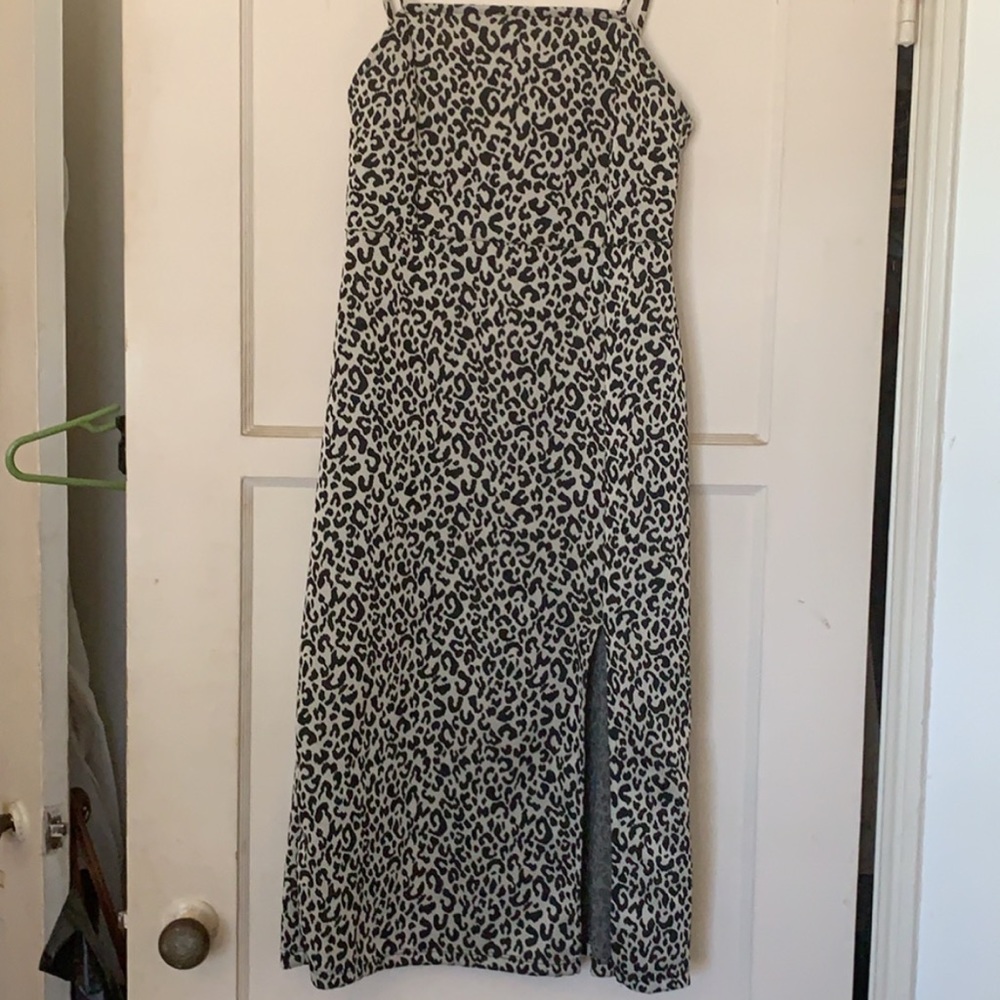 Leopard Print Dress With Split - image 2
